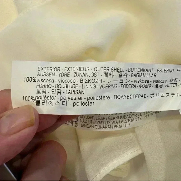 Zara trafaluc collection ivory halter top open tie back fully lined size large - Picture 12 of 12